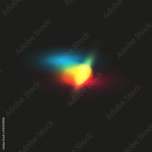 Rainbow sunlight  leak effect. Effect of light refraction