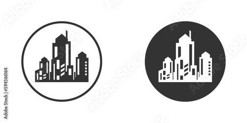 City icon. Simple design. Vector illustration.