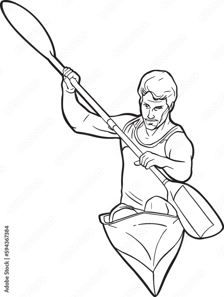 Fototapeta premium Kayak athlete water sport 