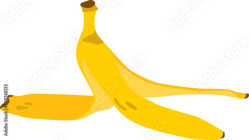 banana peel organic waste illustration icon symbol