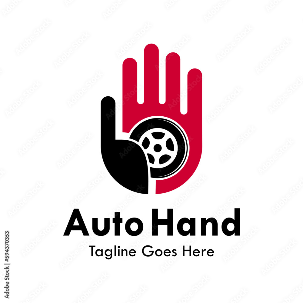 Tire and hand logo template illustration Tire and hand logo template illustration