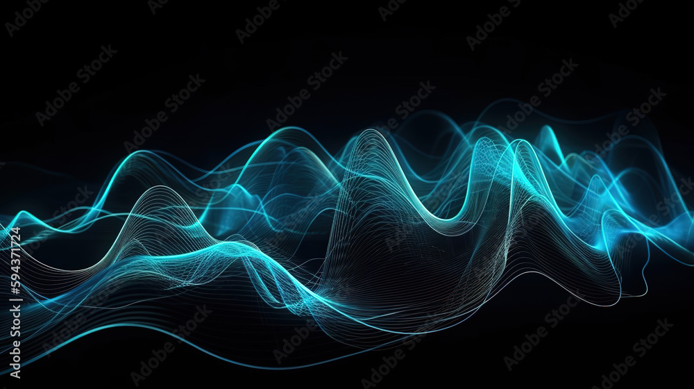 Fototapeta premium 3d data abstract background. Generative Ai
