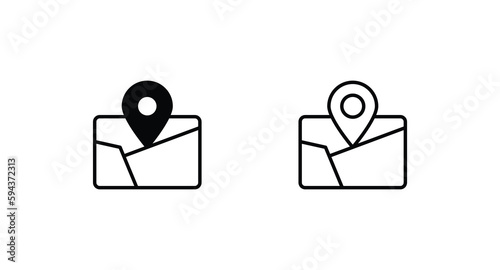 Location icon design with white background stock illustration
