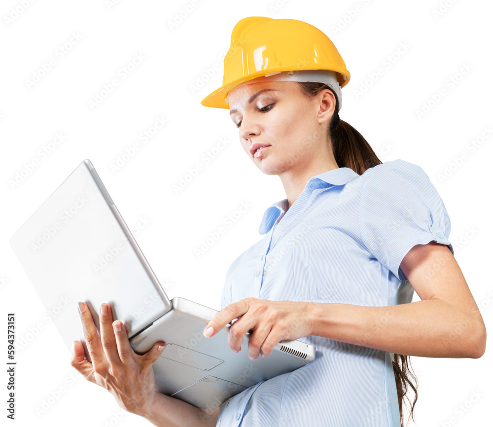 Portrait of young student of architecture on background Portrait of young student of architecture on background
