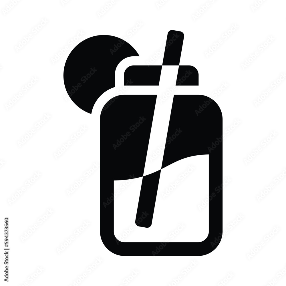 Obraz premium lemonade solid icon illustration vector graphic