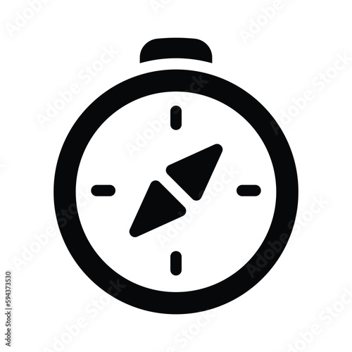 Free Download compass solid icon illustration vector graphic - GFXLoad