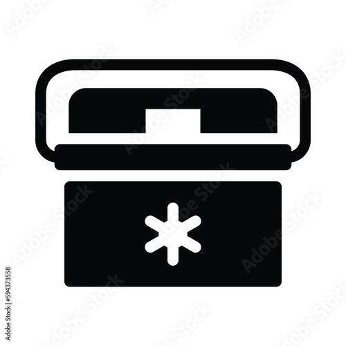icebox solid icon illustration vector graphic