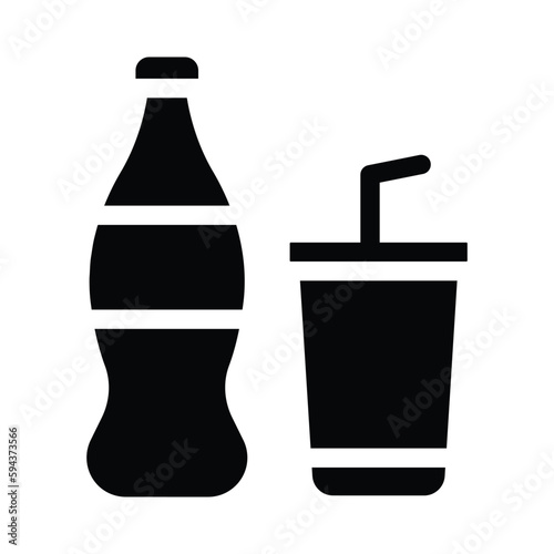 cola solid icon illustration vector graphic
