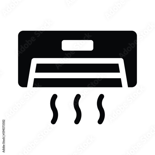 air conditioner solid icon illustration vector graphic