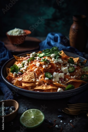 mexican chilaquiles, created with ai generative