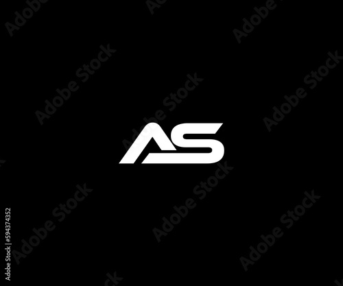 AS letter logo design
