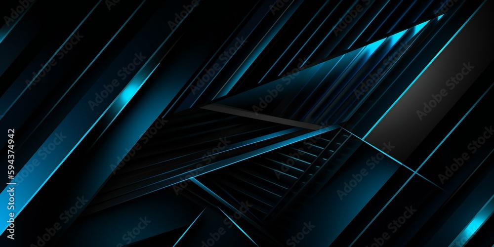 Dark blue modern background for design. Geometric shape. Triangles, diagonal lines. Gradient. Abstract. Shape envelope. Symbol. Letter, message, mail. Generative AI Dark blue modern background for design. Geometric shape. Triangles, diagonal lines. Gradient. Abstract. Shape envelope. Symbol. Letter, message, mail. Generative AI
