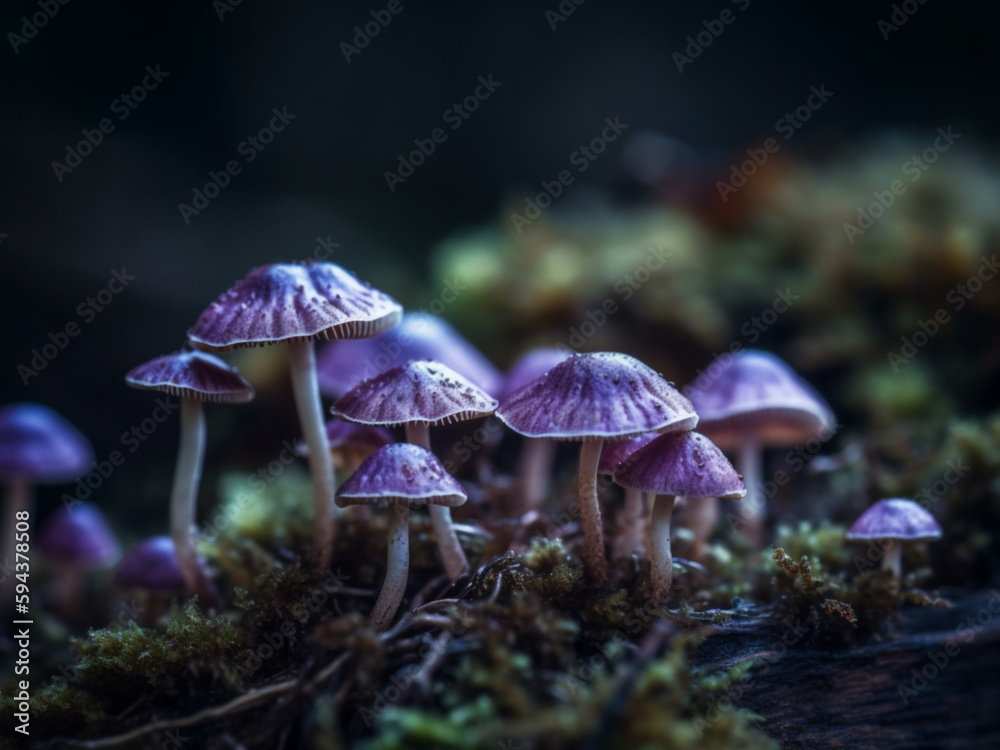 Fototapeta premium Beautiful yellow forest mushrooms
