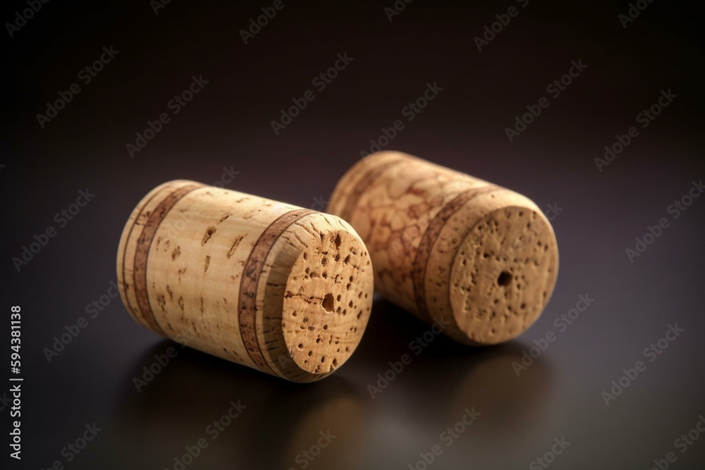 Two wine cork (serie of images). Generative AI