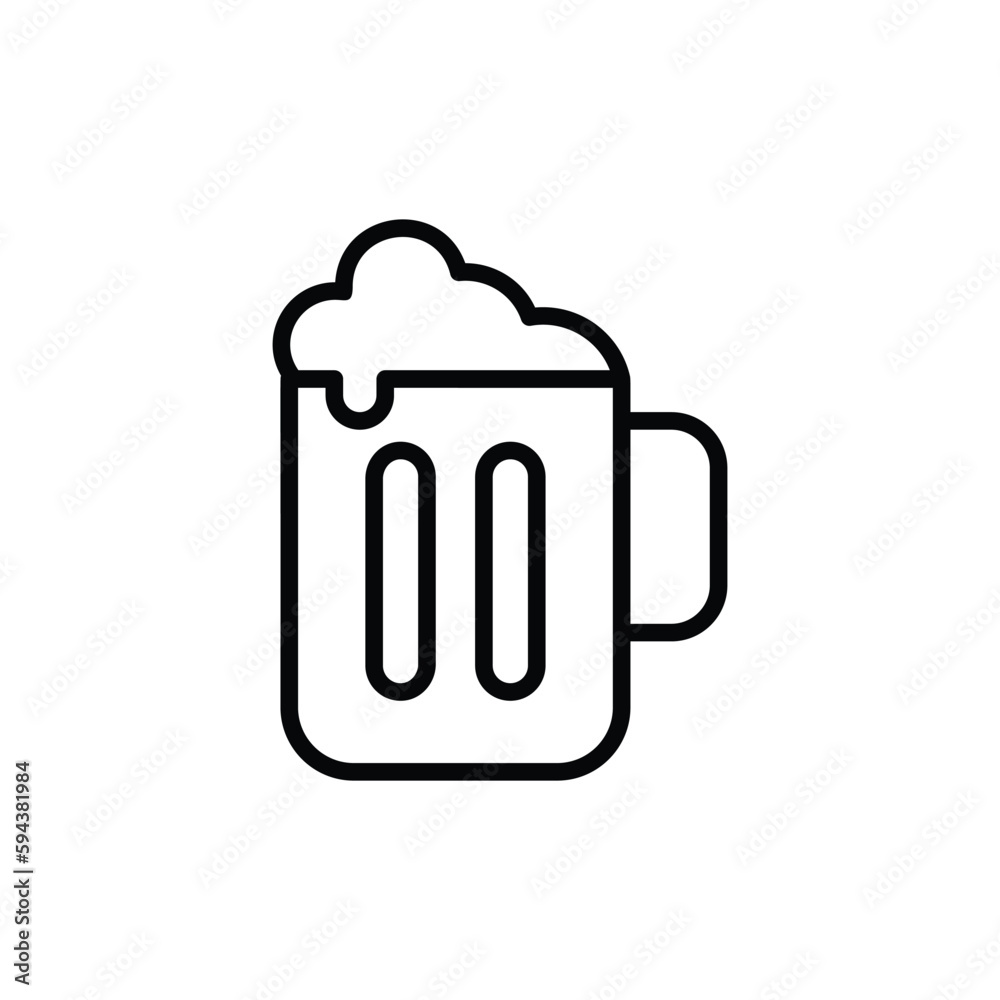 Beer Cup icon design with white background stock illustration Beer Cup icon design with white background stock illustration