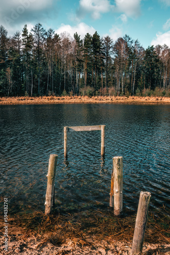 Fototapeta Naklejka Na Ścianę i Meble -  Lake Jelenie Duże, early spring - Kaszuby, Poland part 1