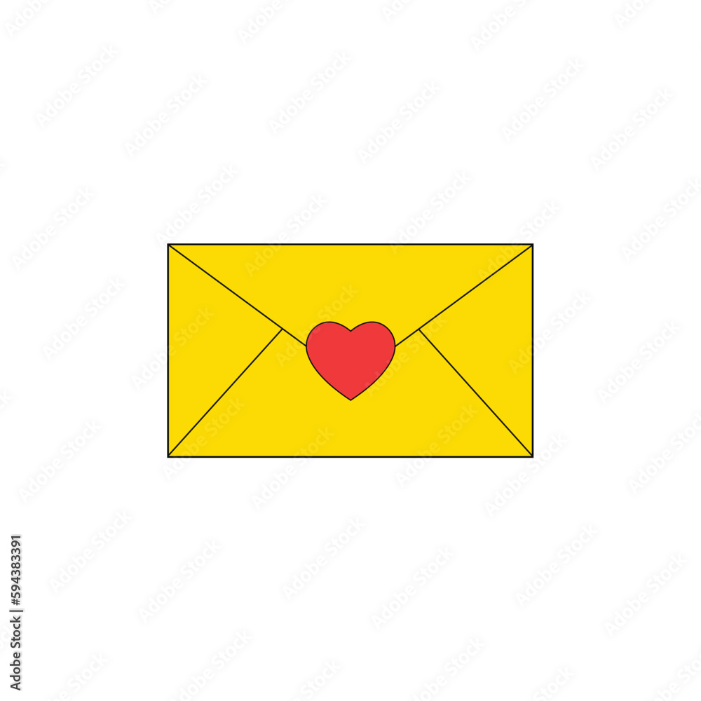 Love letters for Valentine's day decoration isolated on white background. Love letters for Valentine's day decoration isolated on white background.