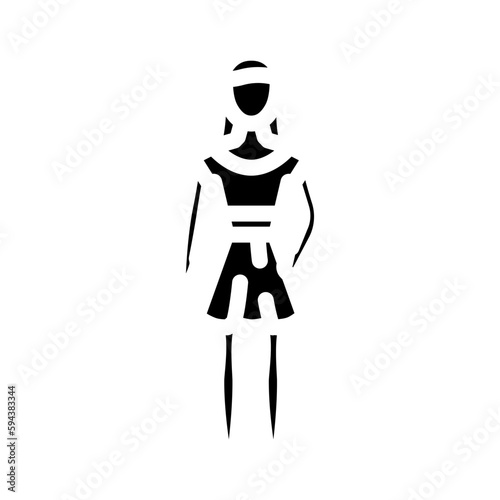 doll toy child glyph icon vector illustration