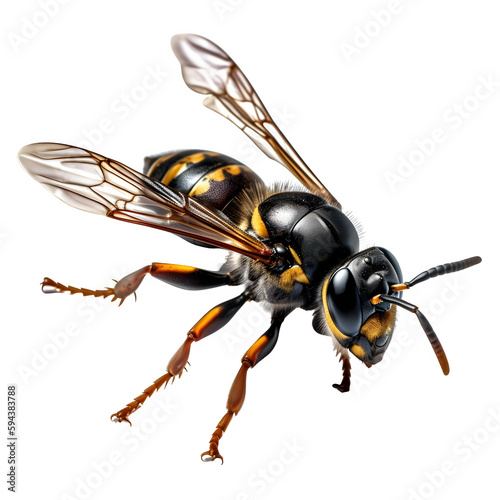 Asian hornet. Generative AI. PNG. © slawomir366