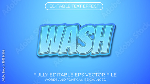 Wash editable text effect. Editable text style effect