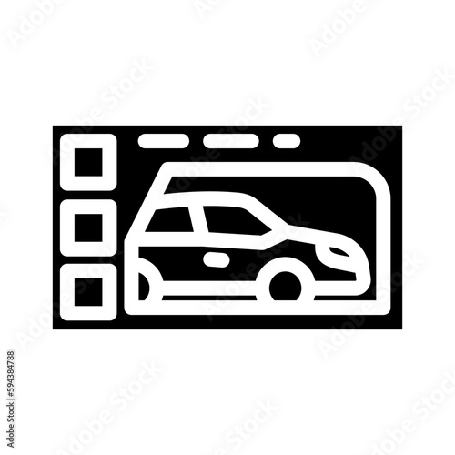 car toy child glyph icon vector illustration