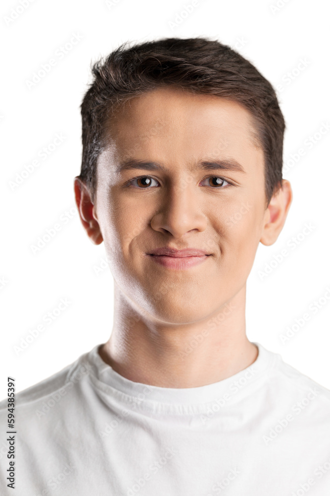 Portrait of young handsome man isolated on white background Portrait of young handsome man isolated on white background