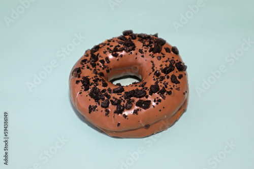 Black Oreo Ring Donut photo