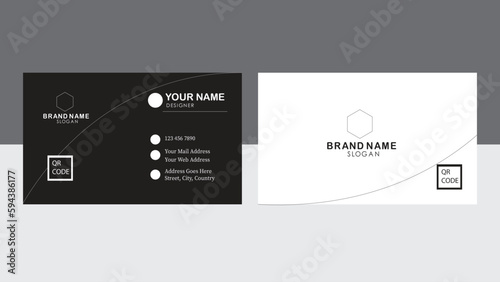 Black and white simple business card.