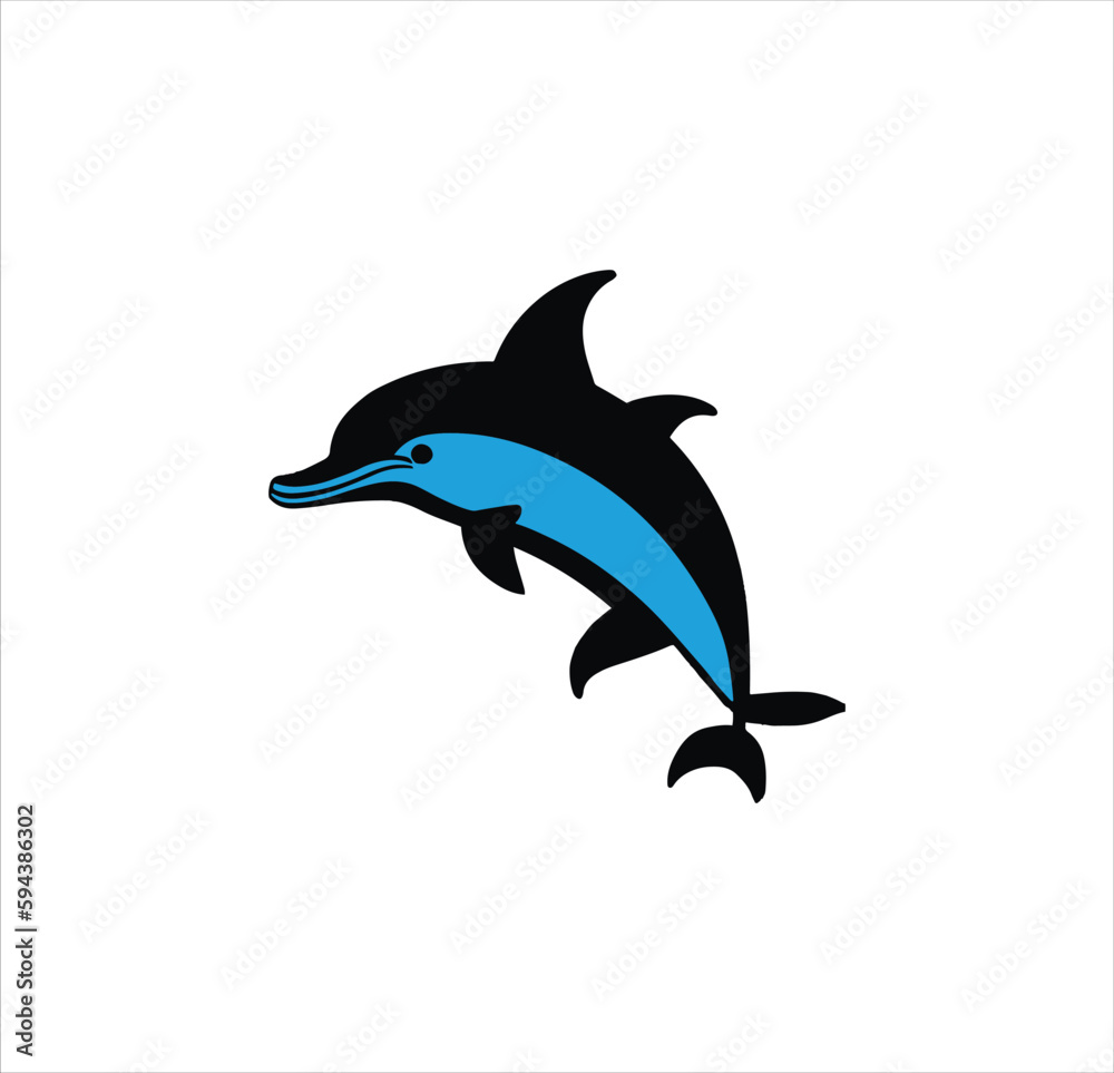 Fototapeta premium A nice dolphin vector art work.