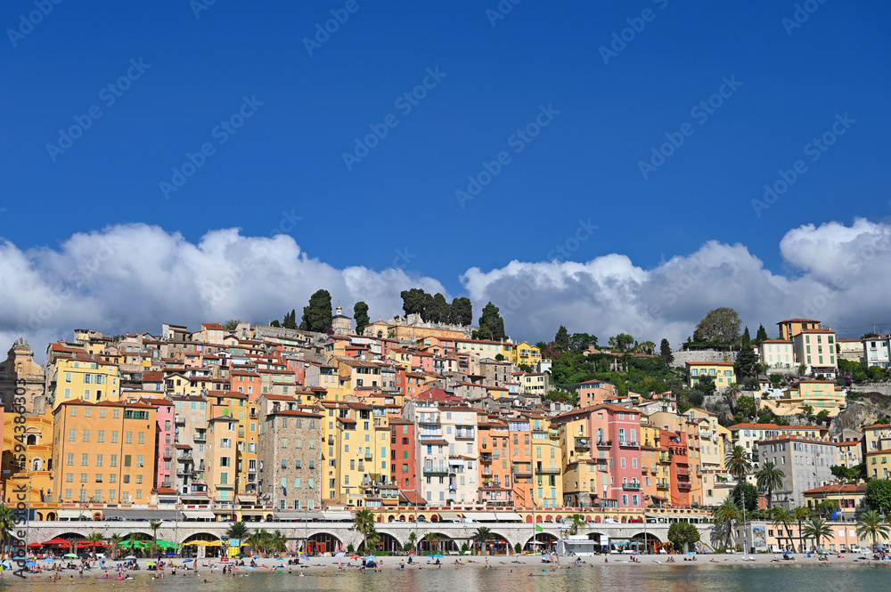 Menton, France, view of the French Riviera, in the South of France