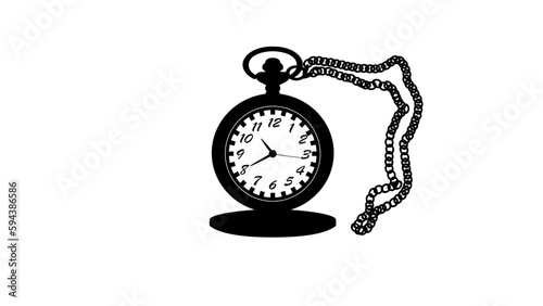 Pocket watch silhouette