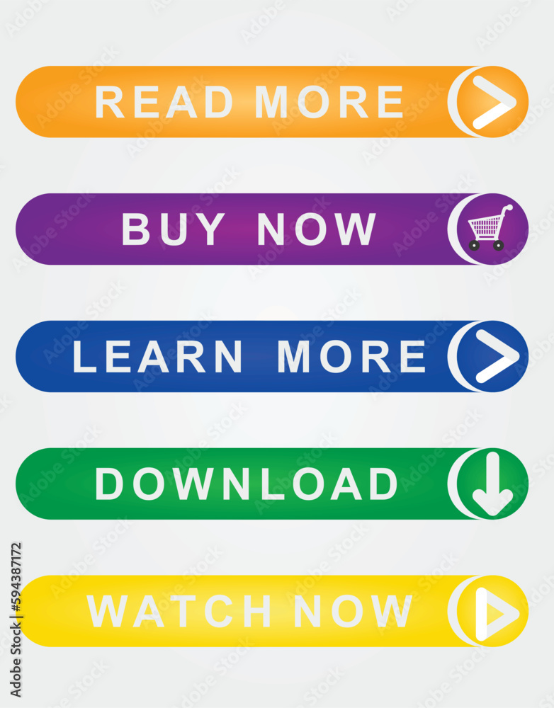 Web buttons set. vector illustration Web buttons set. vector illustration