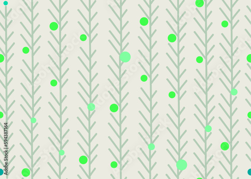 Abstract art nature seamless background vector illustration. Modern shapes art for wallpaper web backdrop, Story board. Fabric material design Seamless. Green stem and leaves. Colourful design.
