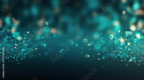 Shiny turquoise background. Generative Ai
