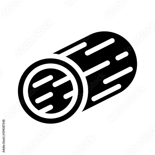 tube steel production glyph icon vector illustration