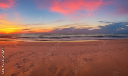 sunset on the beach