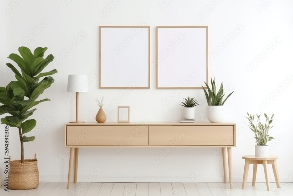 close up mock up frame in modern home interior background close up mock up frame in modern home interior background