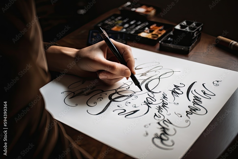 calligraphy and hand lettering tutorial, teaching beginner how to ...
