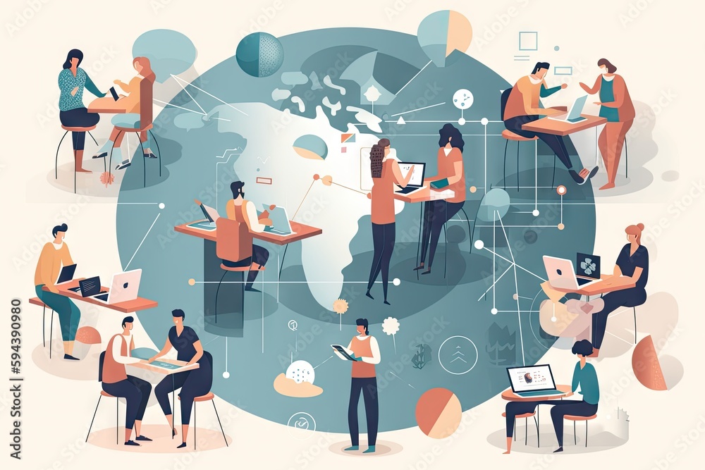 Gig Economy And Freelancing In The Future With A Mix Of People Working 