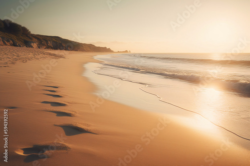 Golden Hour Beach Paradise: Stunning Summer Serenity