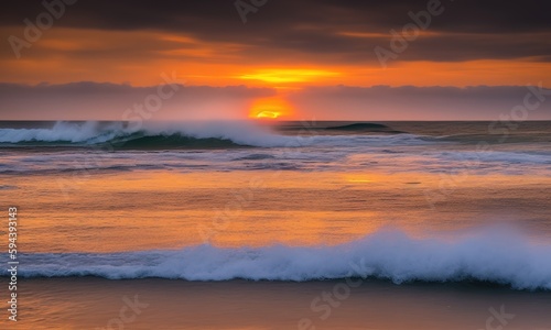 sunrise over the river