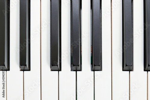 Klaviertastatur Ausschnitt von oben