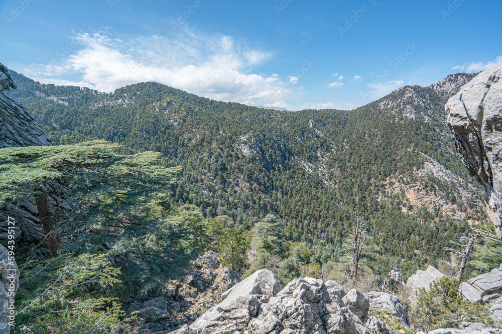 The scenic views from Lycian trail between Elmayanı and Göynük, Antalya