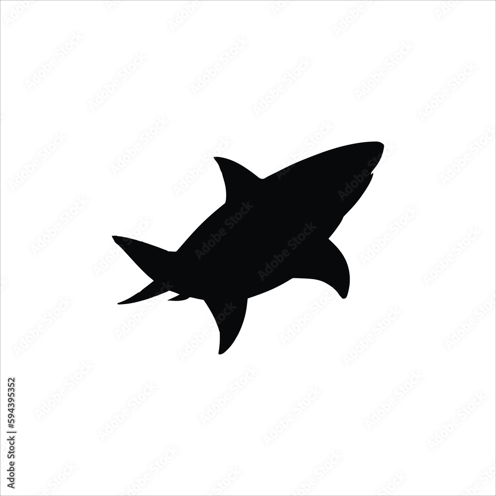One shark silhouette vector art One shark silhouette vector art