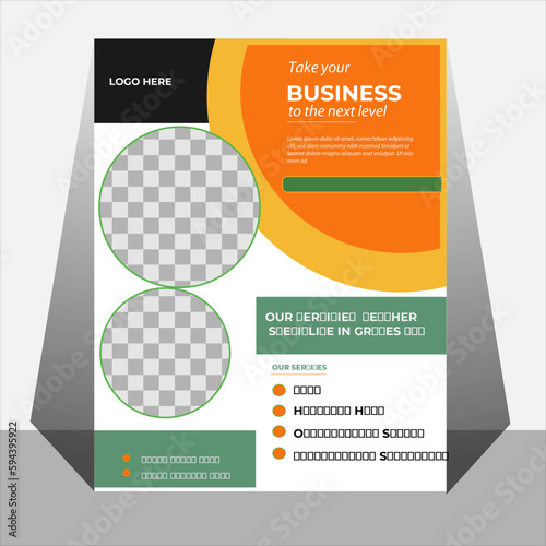 Business Flyer Corporate Flyer Template Geometric shape Flyer Circle Abstract Colorful concept