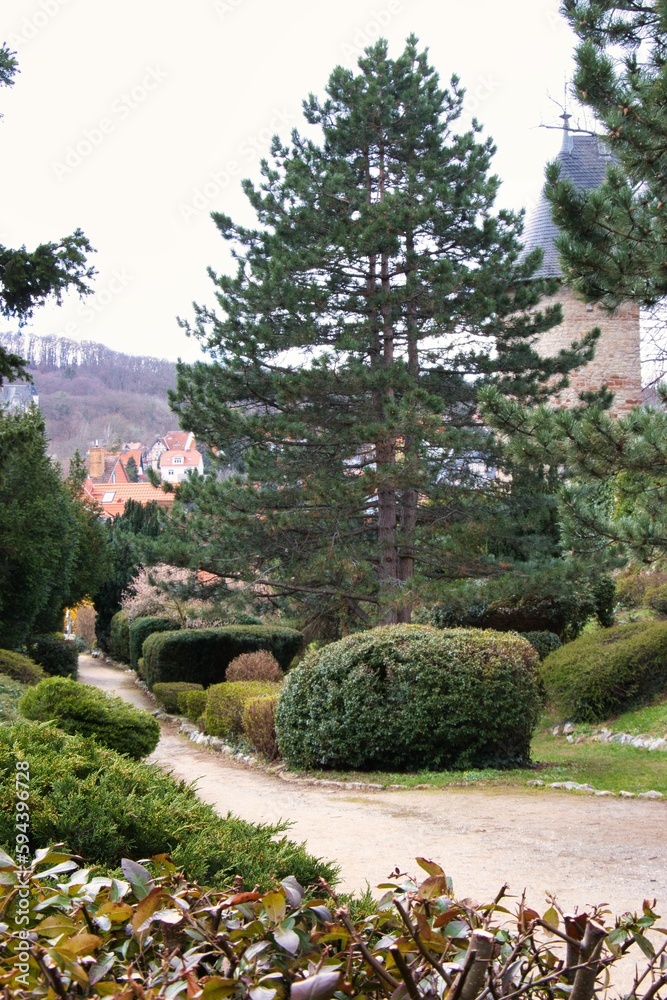 Rapunzel tower with park in Wernigerode