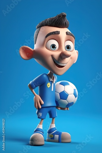 soccer player standing with a soccer ball