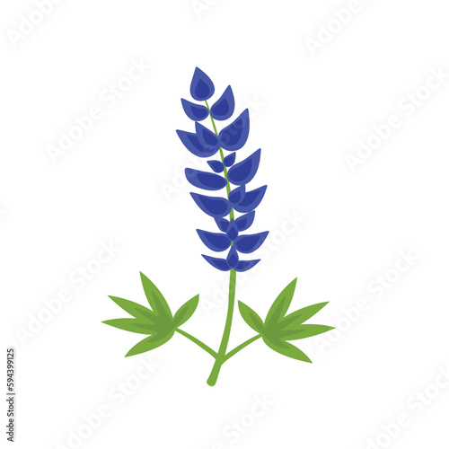 Quadro em tela bluebonnet logo cartoon icon design template flat isolated vector illustration
