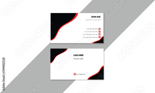 Creative and modern business Card Design Template Set. Clean professional business card template, visiting card, business card template.