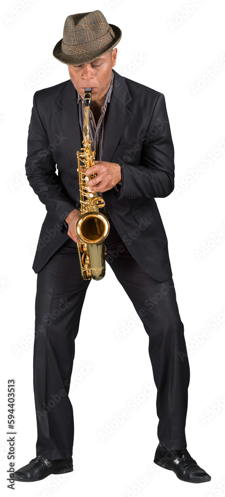 Fototapeta premium Musician playing saxophone